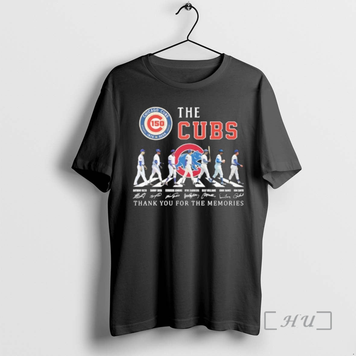 Officials Chicago Cubs 150th Anniversary Players Road Thank You For The Memories Signature Premium - T-Shirt, Sweatshirt, Hoodie