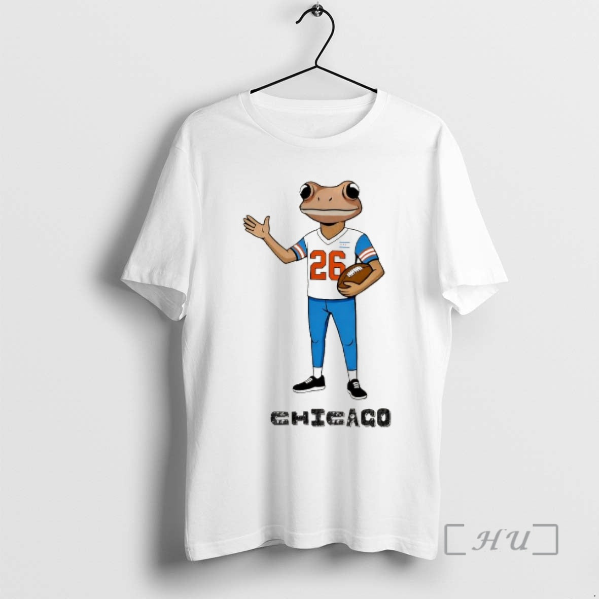 Officials Chicago Frog Character Wearing Number 26 Football Jersey Sports - T-Shirt, Sweatshirt, Hoodie