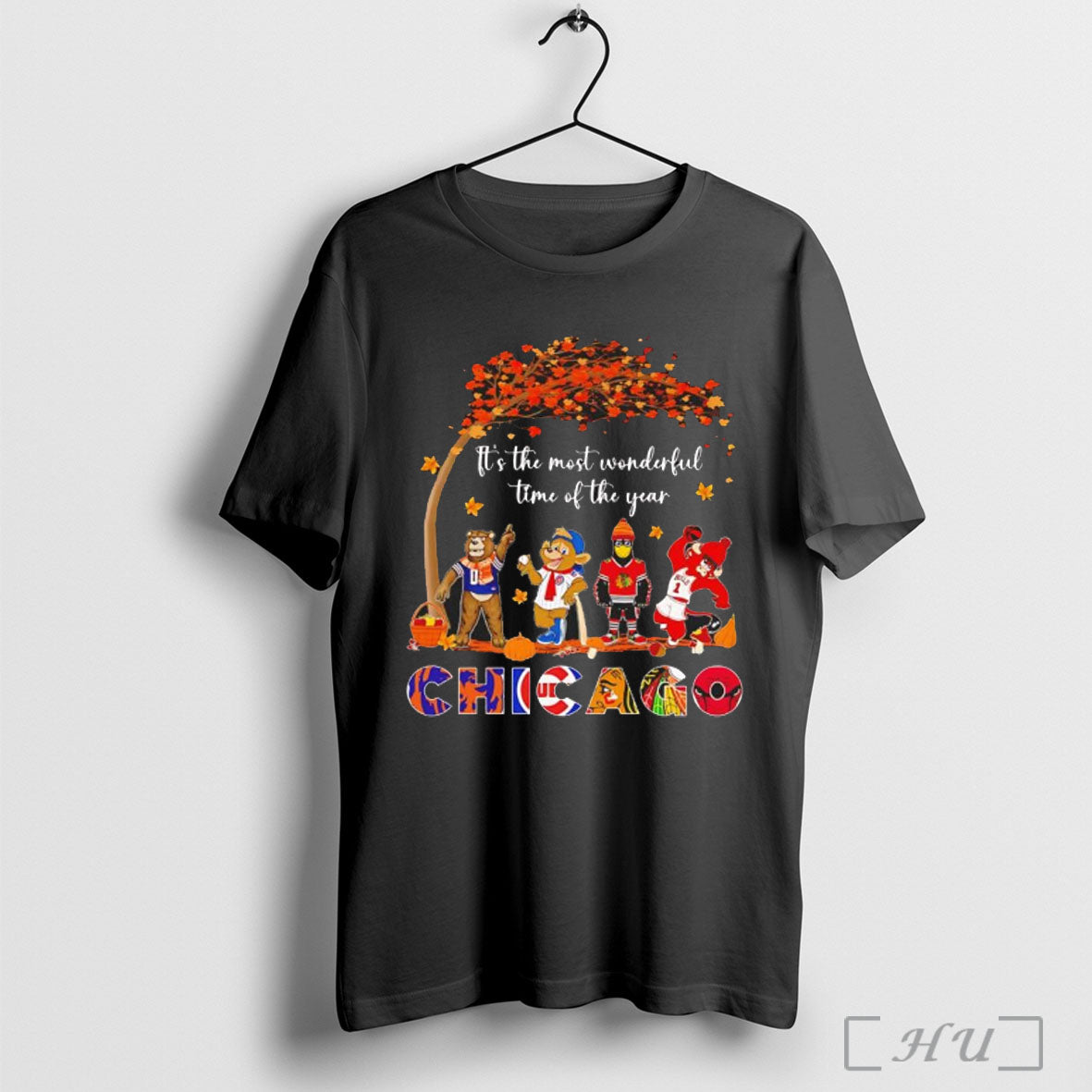 Officials Chicago Sports Team Its The Most Wonderful Time Of The Year Autumn Mascot Unisex T-shirt, Sweatshirt, Hoodie, Long Sleeve Tee - T-Shirt, Sweatshirt, Hoodie