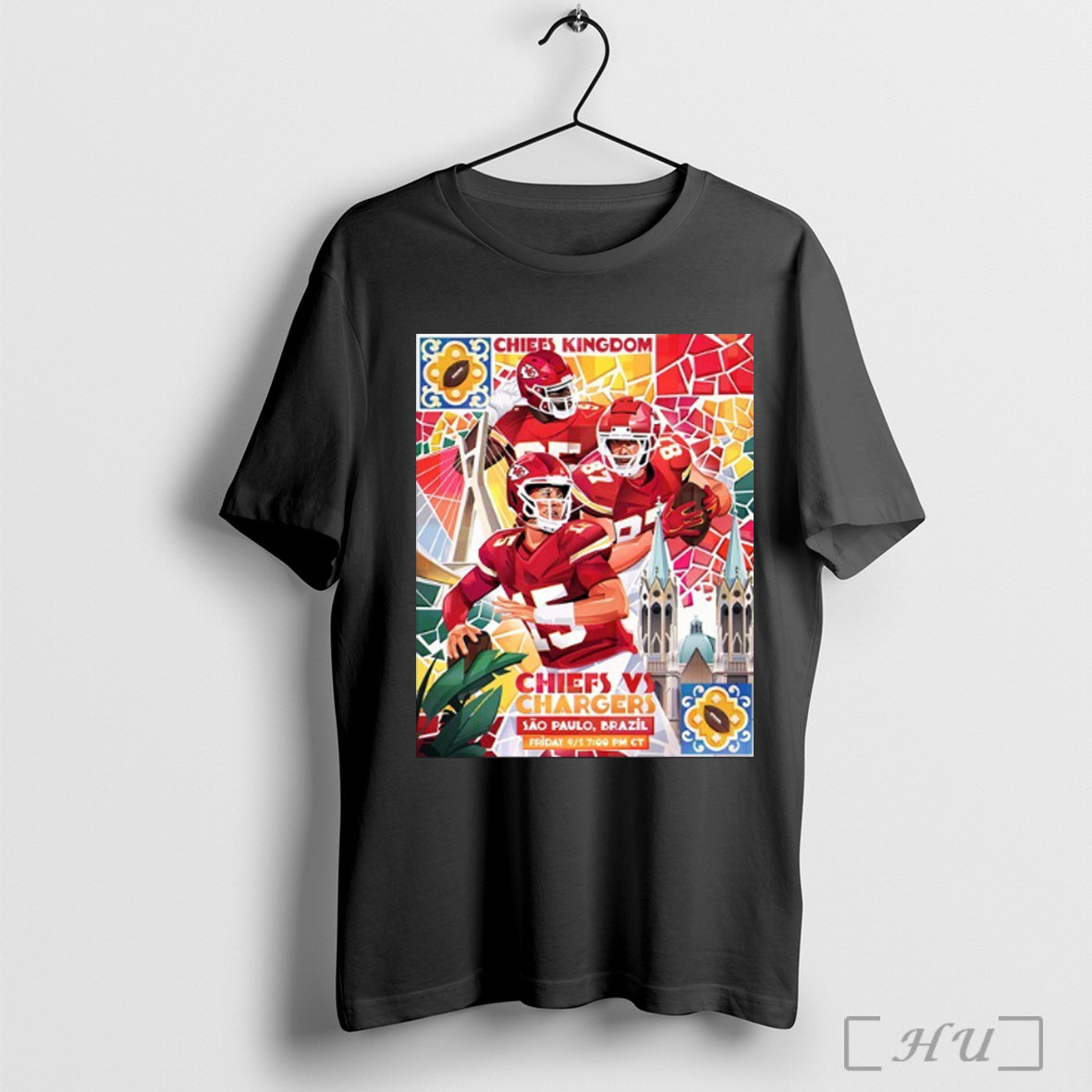 Officials Chiefs Kingdom 2025 Chargers Vs Chiefs Sao Paulo Game T Shirt Unisex T-shirt, Sweatshirt, Hoodie, Long Sleeve Tee - T-Shirt, Sweatshirt, Hoodie