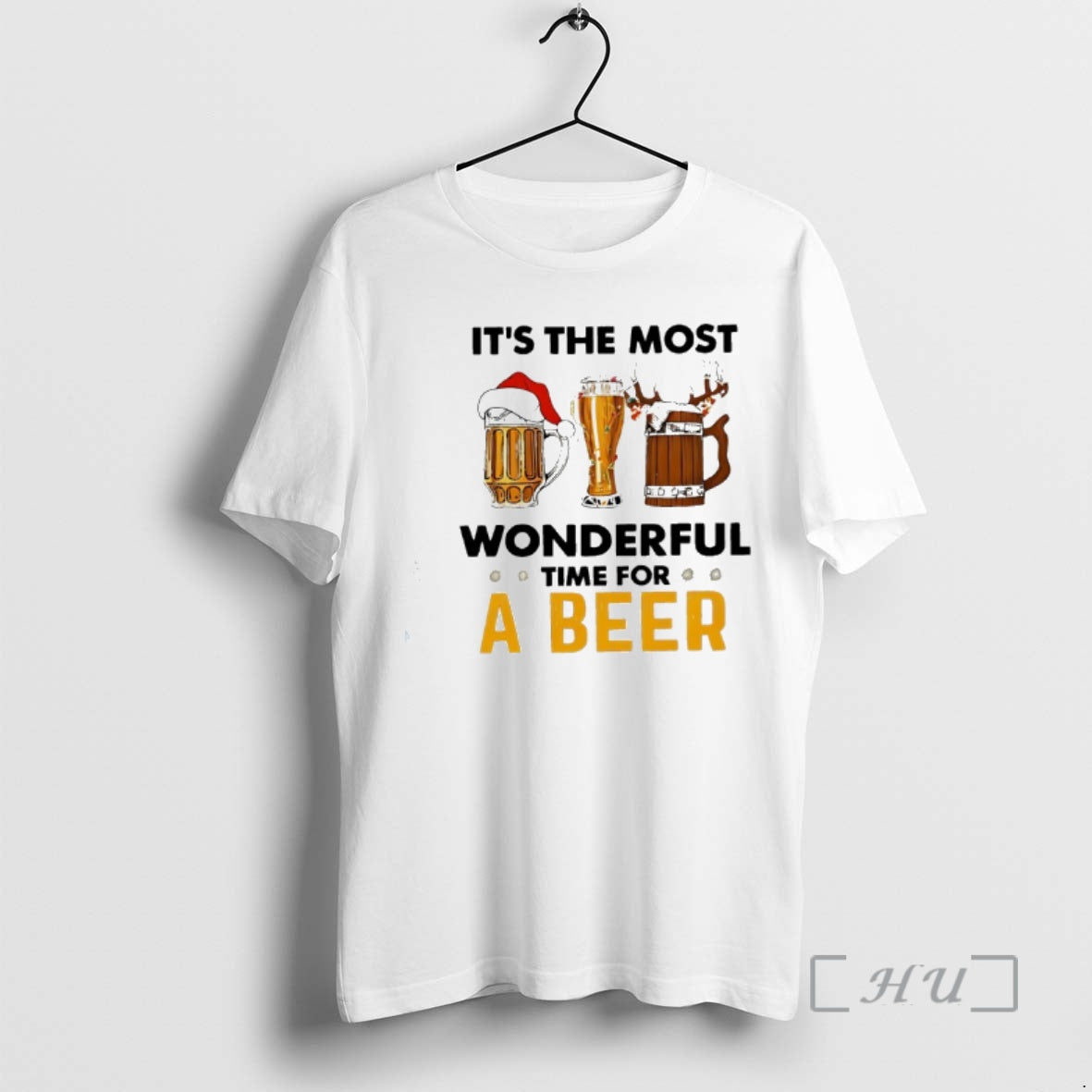 Officials Christmas Red Bow Reindeer Its The Most Wonderful Time For A Beer Premium - T-Shirt, Sweatshirt, Hoodie