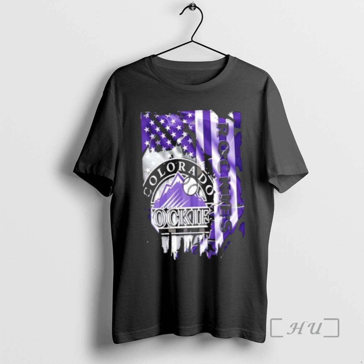 Officials Colorado Rockies Baseball X American Flag - T-Shirt, Sweatshirt, Hoodie