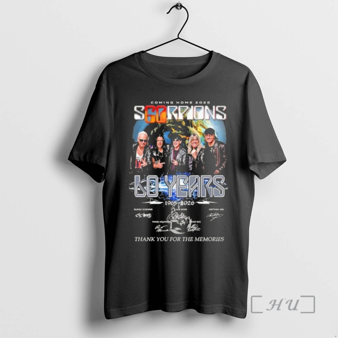 Officials Coming Home 2026 Scorpions 1965 2026 Thank You For The Memories Signatures Premium - T-Shirt, Sweatshirt, Hoodie