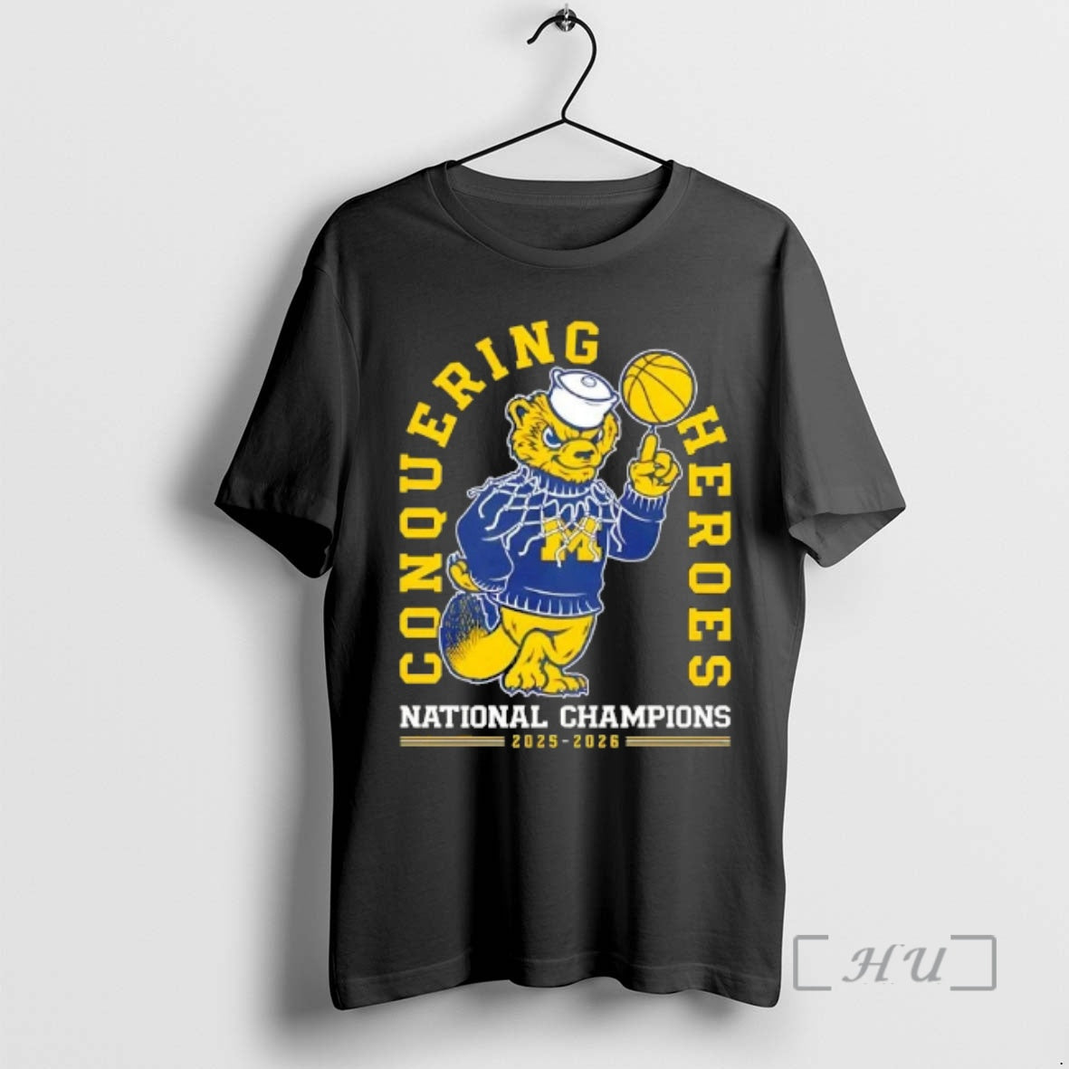 Officials Conquering Heroes Basketball National Champions 2025 2026 Michigan Wolverines Mascot Premium T Shirts Sweater - T-Shirt, Sweatshirt, Hoodie