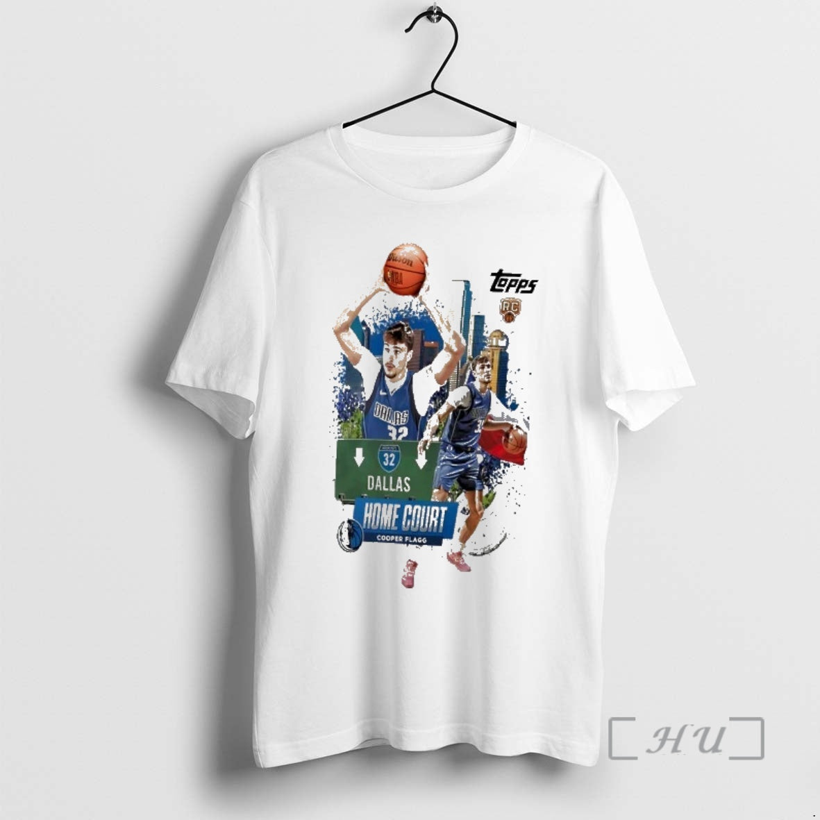 Officials Cooper Flagg Dallas Mavericks Topps Home Court Graphic Unisex T-shirt, Sweatshirt, Hoodie, Long Sleeve Tee - T-Shirt, Sweatshirt, Hoodie