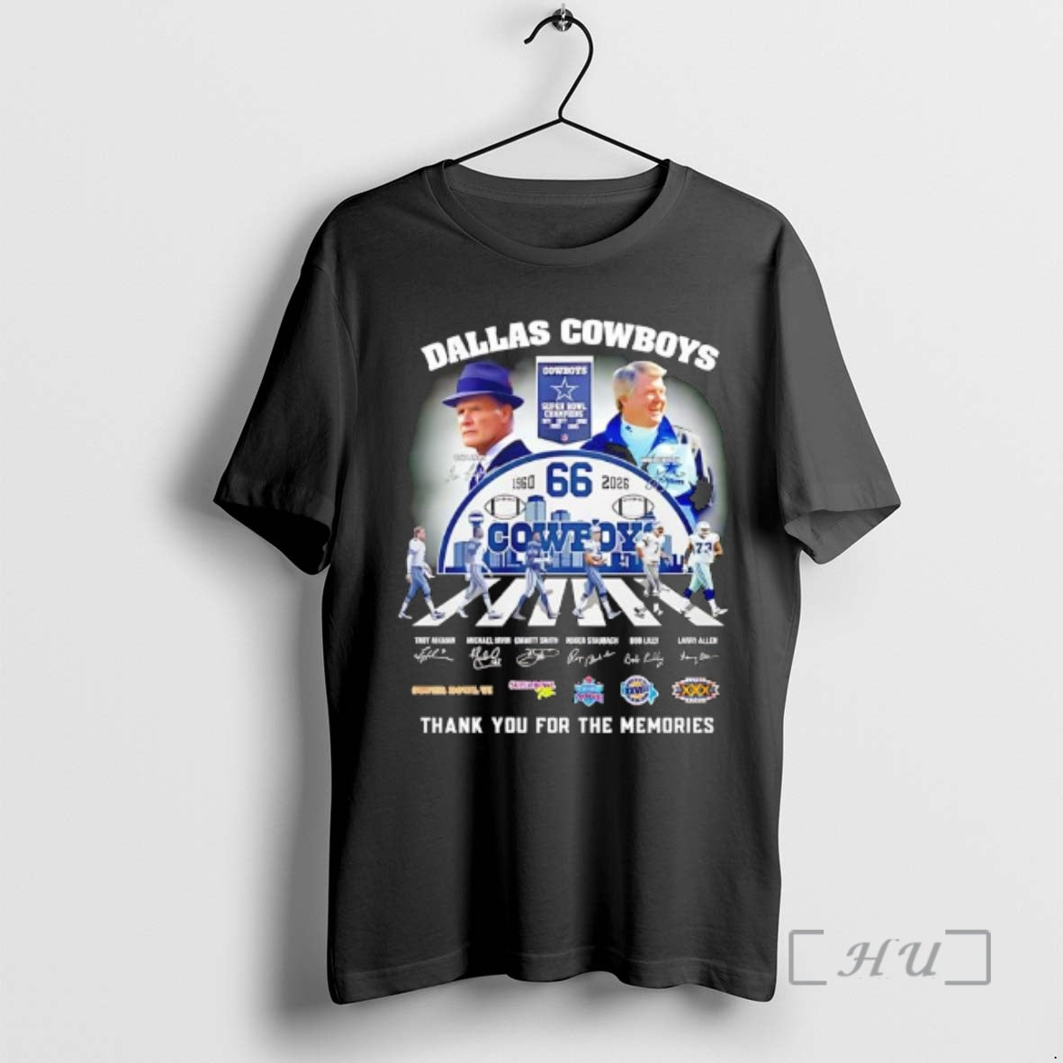 Officials Dallas Cowboys 66 Season Thank You For The Memories Signatures Premium T Shirts Sweater - T-Shirt, Sweatshirt, Hoodie