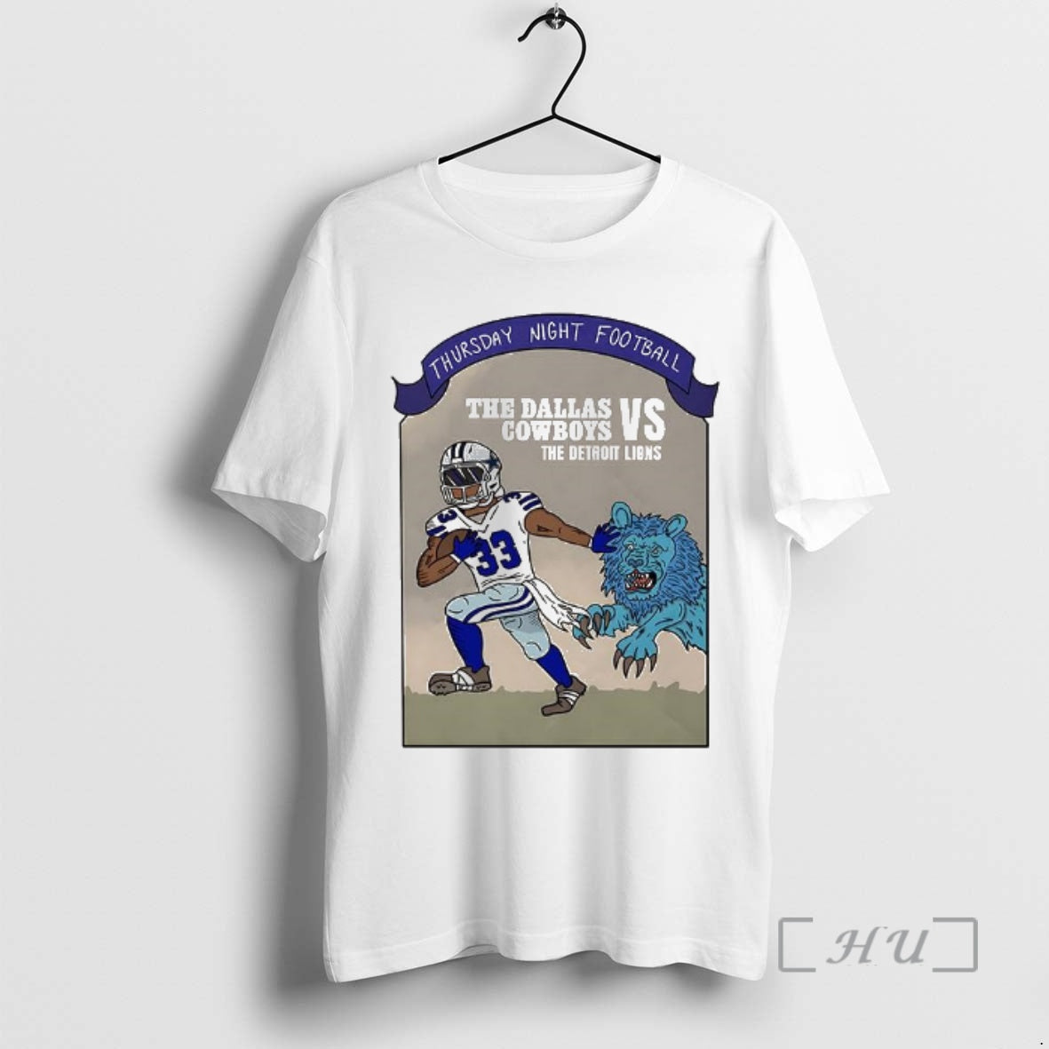Officials Dallas Cowboys Vs The Detroit Lions Cartoon - T-Shirt, Sweatshirt, Hoodie