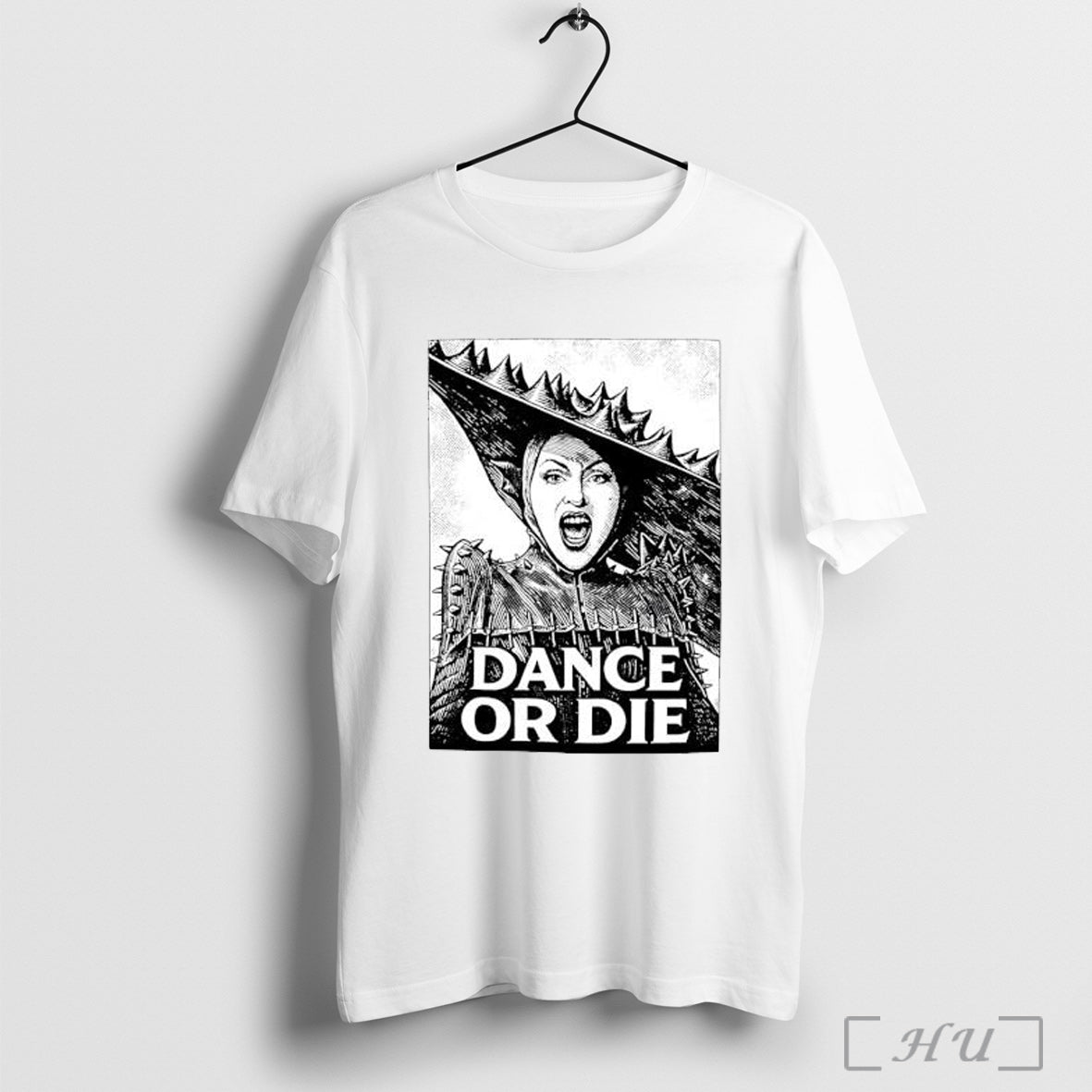 Officials Dance Or Die Spiked Hat Spiked Shoulder Pad Lady Gaga Style T Shirt Unisex T-shirt, Sweatshirt, Hoodie, Long Sleeve Tee - T-Shirt, Sweatshirt, Hoodie