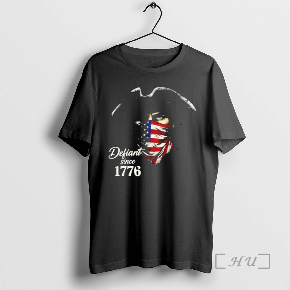 Officials Defiant Since 1776 Patriotic Revolutionary Spirit American Flag Bandana Graphic Premium T Shirts Sweater - T-Shirt, Sweatshirt, Hoodie