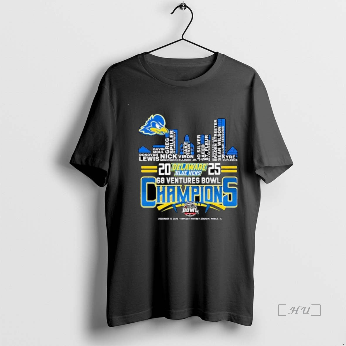 Officials Delaware Blue Hens 2025 Bowl Champions Ornaments - T-Shirt, Sweatshirt, Hoodie
