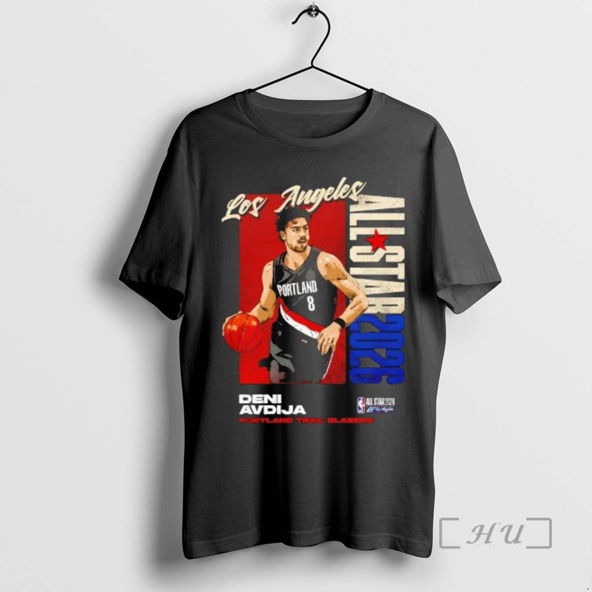Officials Deni Avdija Portland Trail Blazers 2026 Nba All Star Vertical Premium T Shirts Sweater - T-Shirt, Sweatshirt, Hoodie
