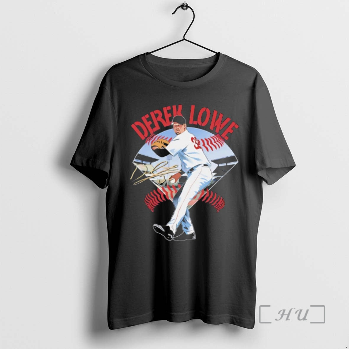 Officials Derek Lowe Boston Red Sox Field Signature - T-Shirt, Sweatshirt, Hoodie