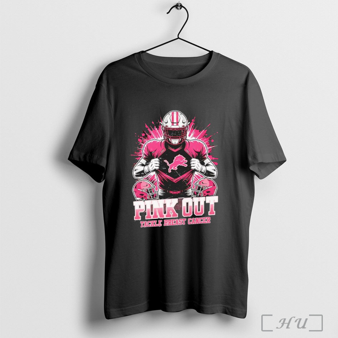 Officials Detroit Lions Football Pink Out Tackle Breast Cancer T Shirt Unisex T-shirt, Sweatshirt, Hoodie, Long Sleeve Tee - T-Shirt, Sweatshirt, Hoodie