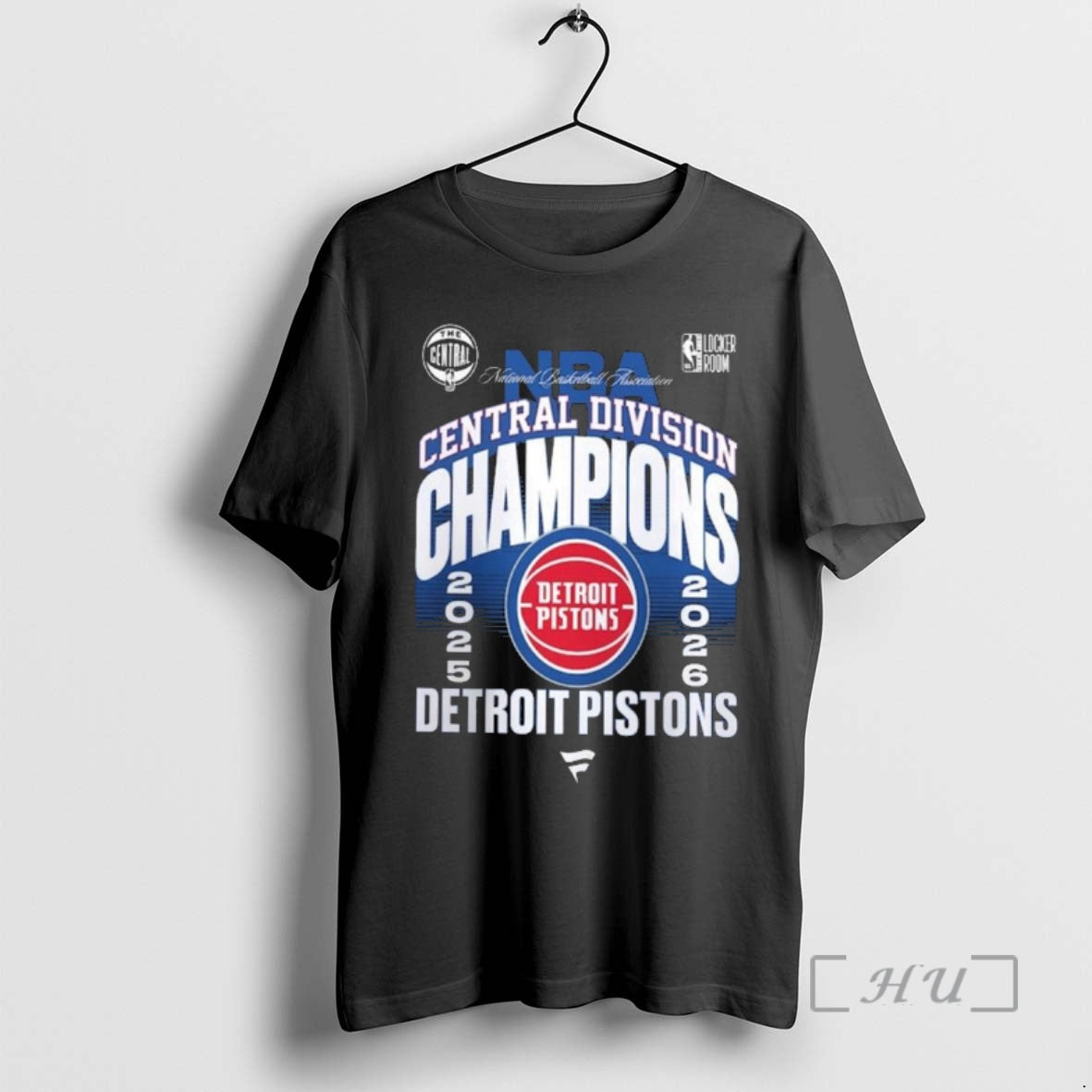 Officials Detroit Pistons 2026 Central Division Champions Locker Room Unisex T-shirt, Sweatshirt, Hoodie, Long Sleeve Tee - T-Shirt, Sweatshirt, Hoodie
