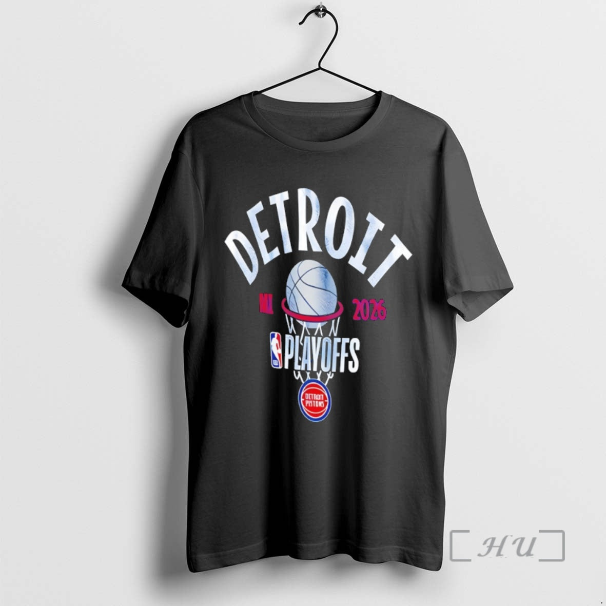 Officials Detroit Pistons Basketball 2026 Playoff Participant Stand Logo Unisex T-shirt, Sweatshirt, Hoodie, Long Sleeve Tee - T-Shirt, Sweatshirt, Hoodie