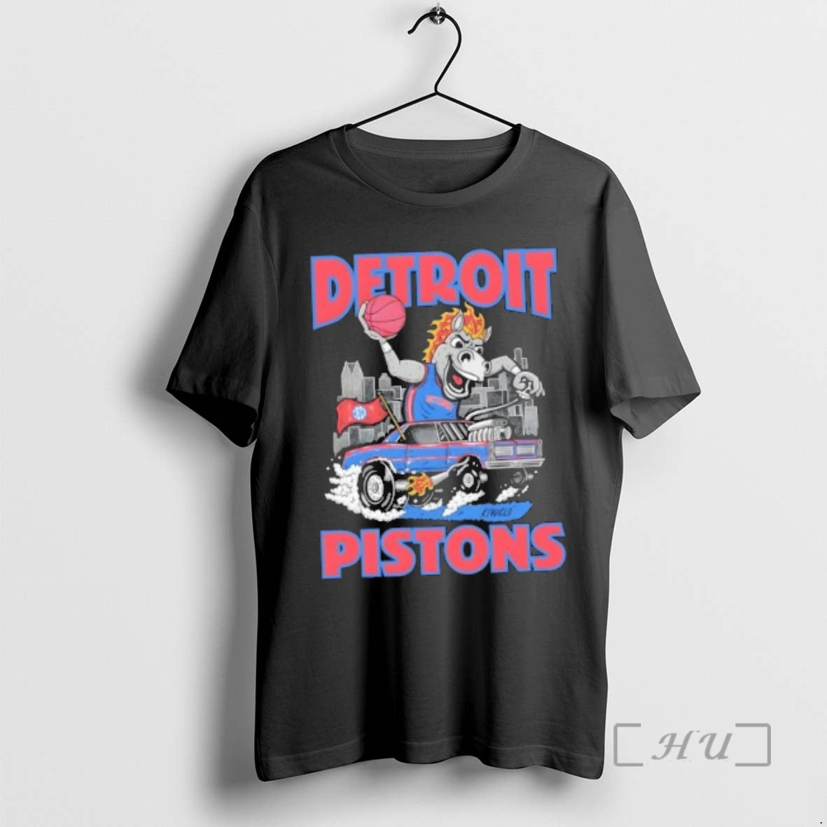 Officials Detroit Pistons Basketball Mascot Cartoon Hooper - T-Shirt, Sweatshirt, Hoodie