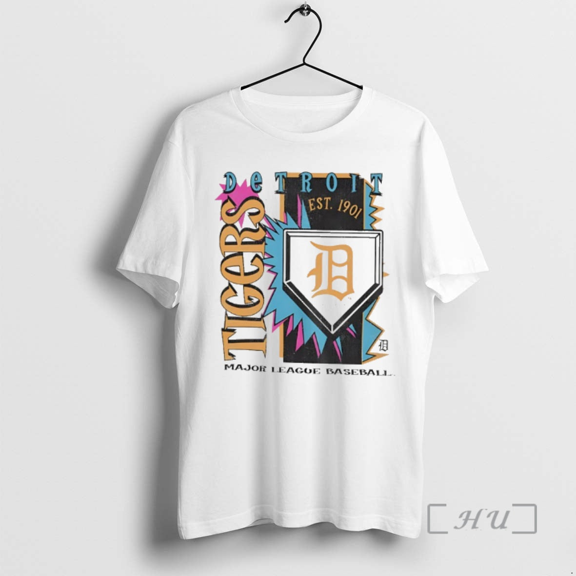 Officials Detroit Tigers 1901 Mlb Cooperstown Neon Field Shock Unisex T-shirt, Sweatshirt, Hoodie, Long Sleeve Tee - T-Shirt, Sweatshirt, Hoodie