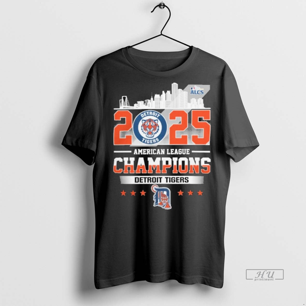 Officials Detroit Tigers 2025 American League Champions Skyline Shirt Sweater Unisex T-shirt, Sweatshirt, Hoodie, Long Sleeve Tee - T-Shirt, Sweatshirt, Hoodie