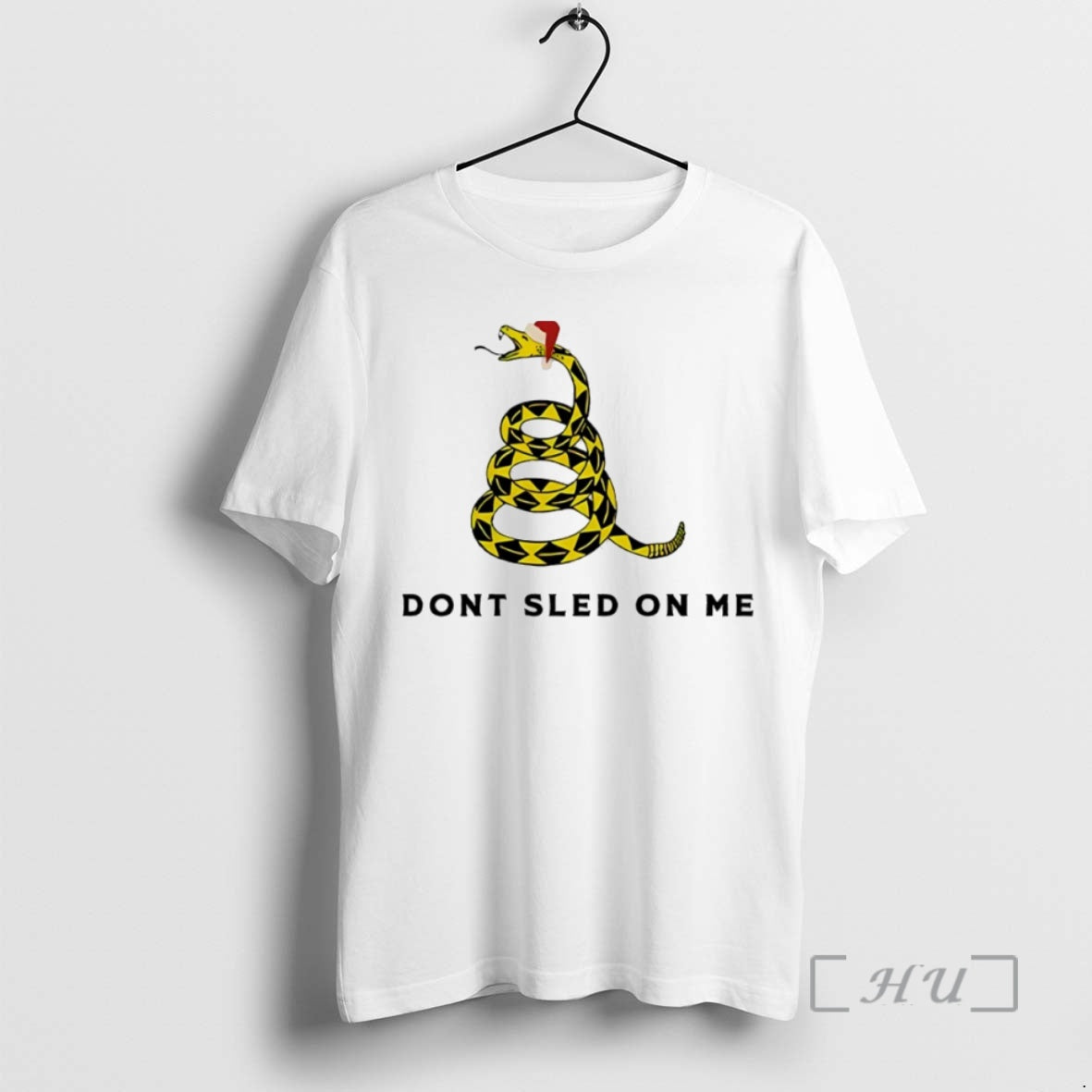 Officials Dont Sled On Me Snake Christmas Circle - T-Shirt, Sweatshirt, Hoodie