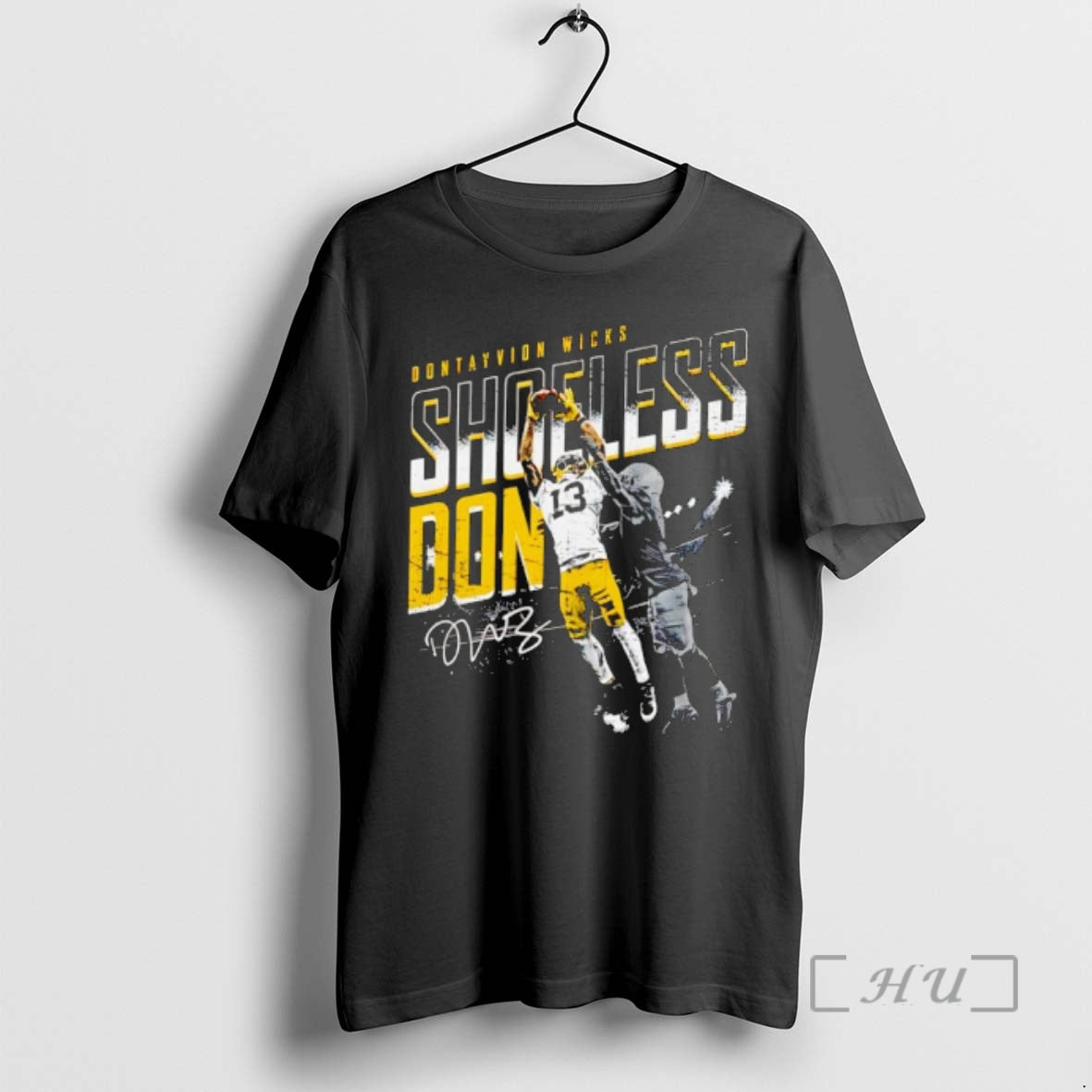 Officials Dontayvion Wicks Green Bay Shoeless Catch Signature Retro - T-Shirt, Sweatshirt, Hoodie