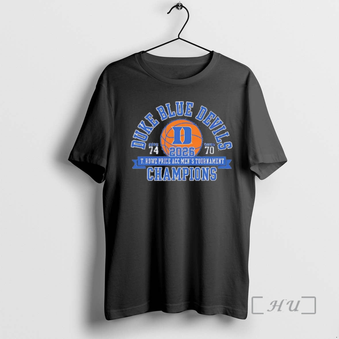 Officials Duke Mens Basketball 2026 Acc Champs Score 74 70 Unisex T-shirt, Sweatshirt, Hoodie, Long Sleeve Tee - T-Shirt, Sweatshirt, Hoodie