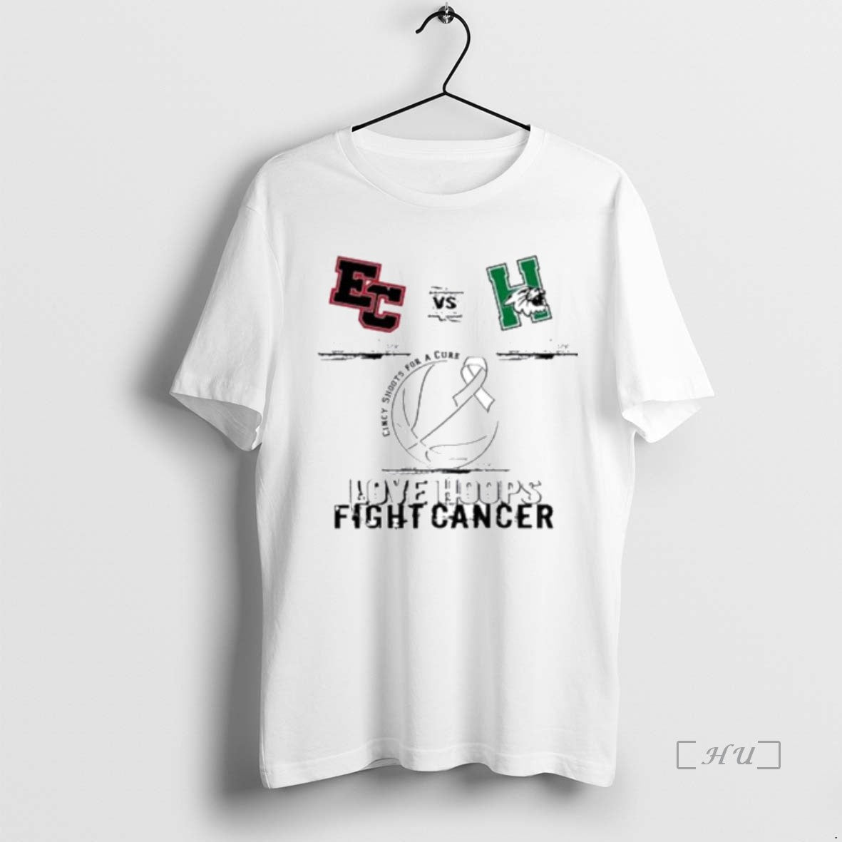 Officials East Central Trainers Vs Harrison Wildcats 2026 Love Hoops Fight Cancer Ornaments Premium - T-Shirt, Sweatshirt, Hoodie