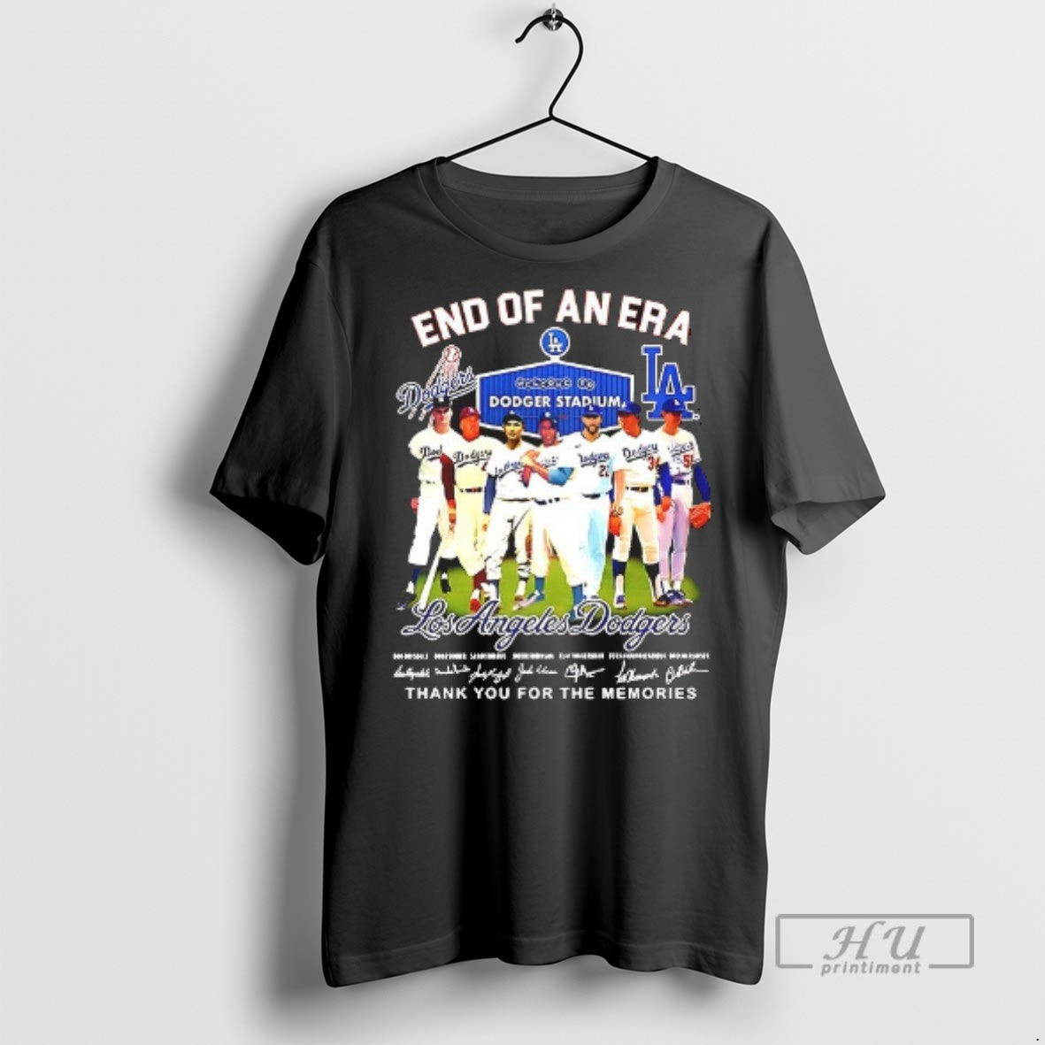 Officials End Of An Era Los Angeles Dodgers Baseball Stadium Players Signature T Shirts Unisex T-shirt, Sweatshirt, Hoodie, Long Sleeve Tee - T-Shirt, Sweatshirt, Hoodie