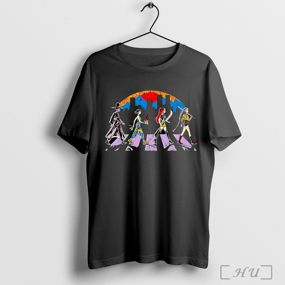 Officials Fantasy Characters Abbey Road Skyline T Shirt Unisex T-shirt, Sweatshirt, Hoodie, Long Sleeve Tee - T-Shirt, Sweatshirt, Hoodie