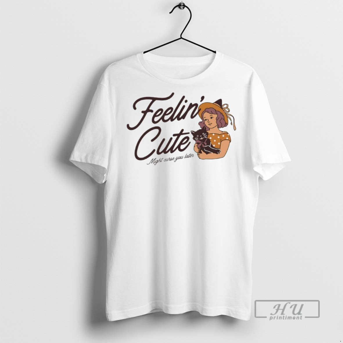 Officials Feelin Cute Might Curse You Later T Shirts Unisex T-shirt, Sweatshirt, Hoodie, Long Sleeve Tee - T-Shirt, Sweatshirt, Hoodie