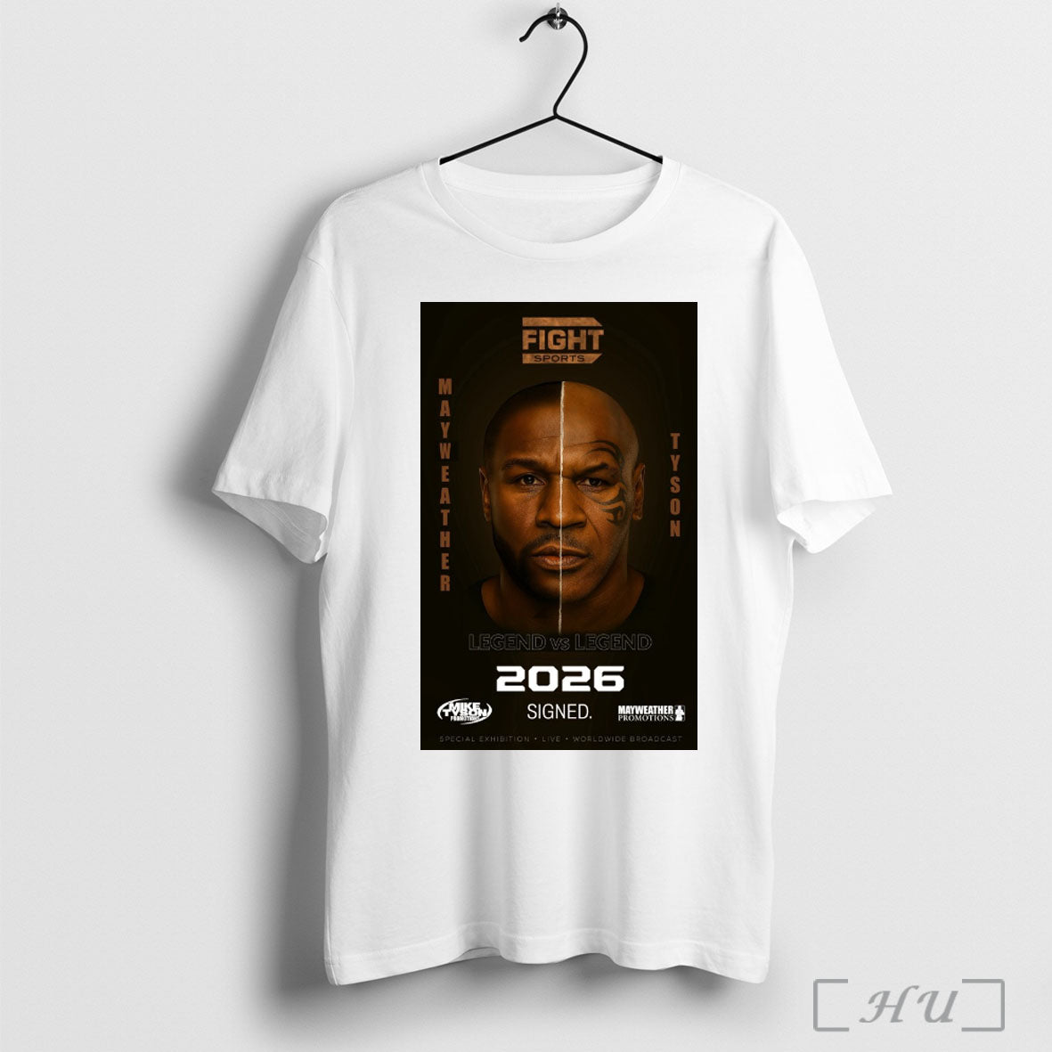 Officials Fight Sports Legend Vs Legend 2025 Signed Mayweather Tyson Unisex T-shirt, Sweatshirt, Hoodie, Long Sleeve Tee - T-Shirt, Sweatshirt, Hoodie