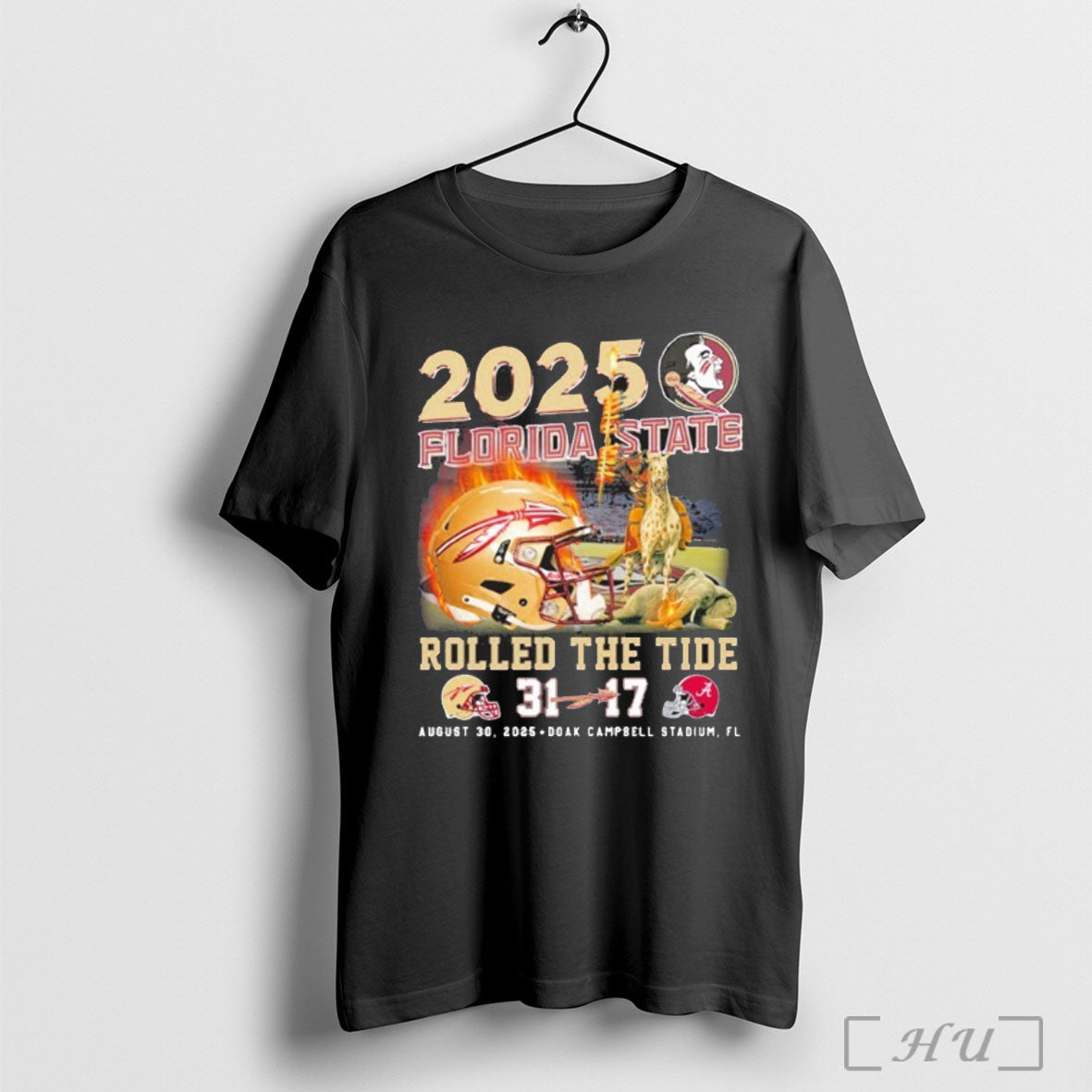 Officials Florida State Seminoles 2025 Rolled The Tide 31 17 Alabama T Shirt Unisex T-shirt, Sweatshirt, Hoodie, Long Sleeve Tee - T-Shirt, Sweatshirt, Hoodie