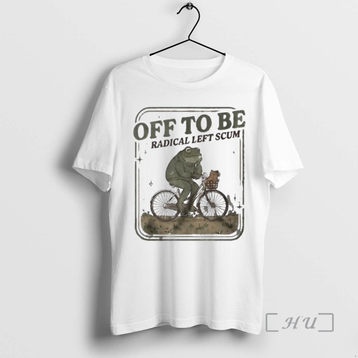 Officials Frog Bicycle Meme Off To Be Radical Left Scum Graphic Premium T Shirts Sweater - T-Shirt, Sweatshirt, Hoodie