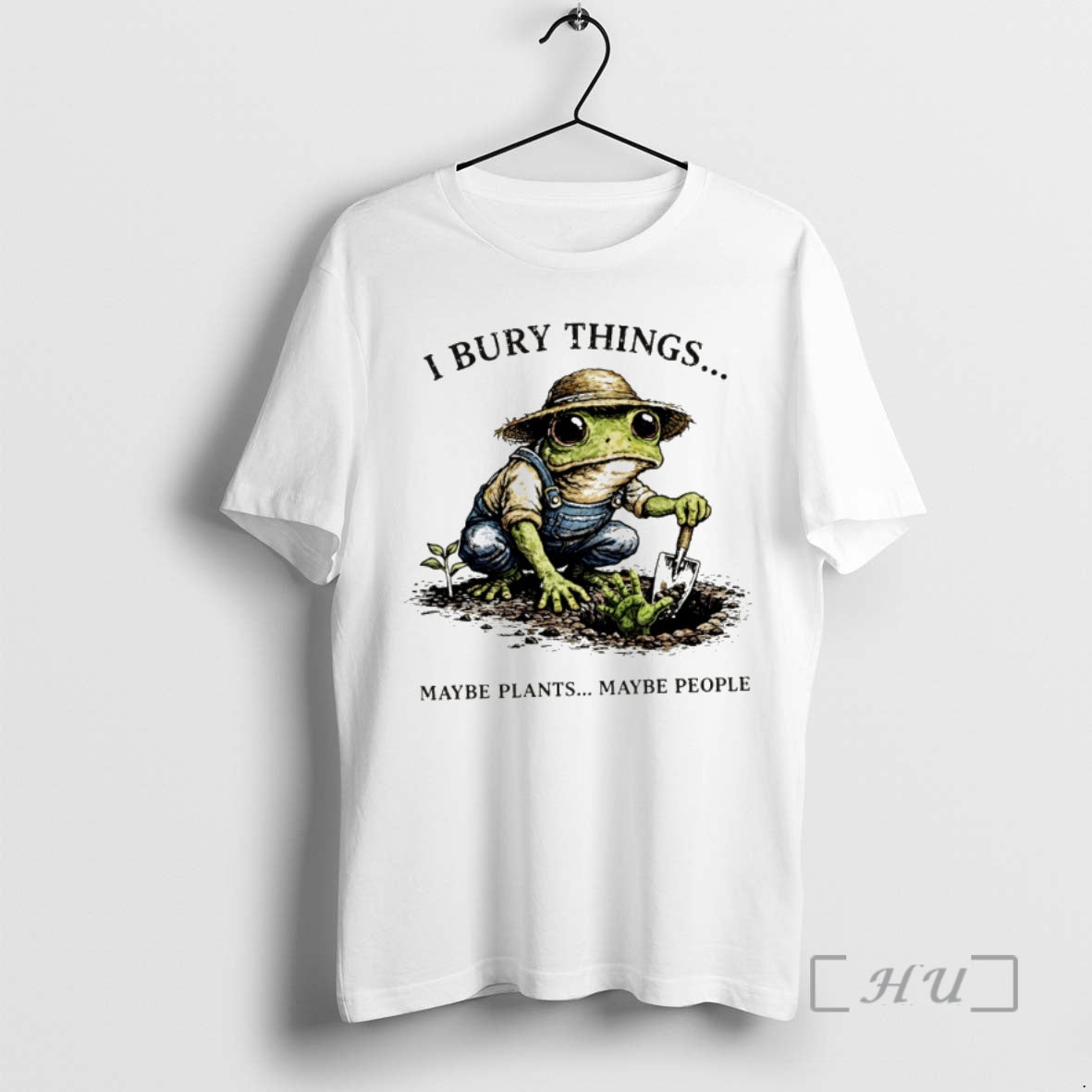 Officials Frog I Bury Things Maybe Plants Maybe People Vintage Unisex T-shirt, Sweatshirt, Hoodie, Long Sleeve Tee - T-Shirt, Sweatshirt, Hoodie