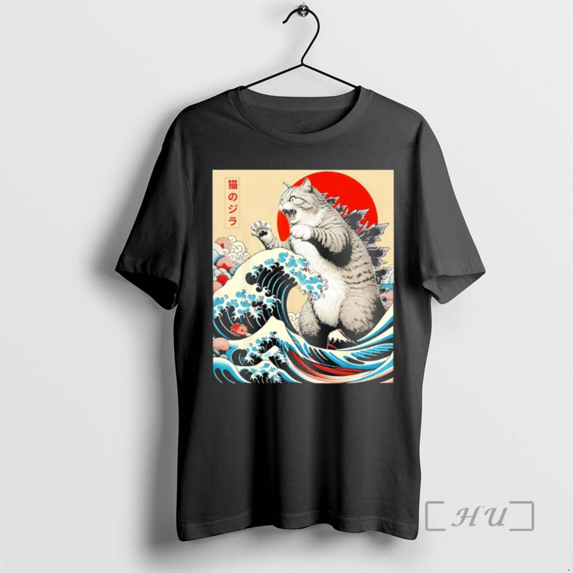 Officials Funny Cat Catzilla Cat Japanese Meme Unisex T-shirt, Sweatshirt, Hoodie, Long Sleeve Tee - T-Shirt, Sweatshirt, Hoodie
