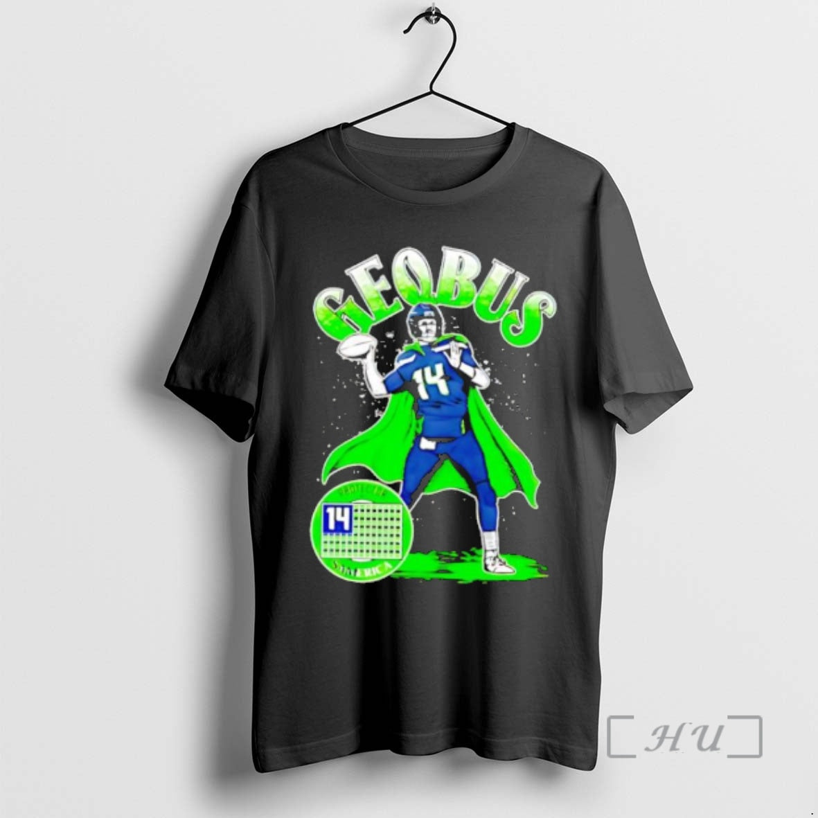 Officials Geofus Number 14 Protector Of Samerica Superhero Cape Football - T-Shirt, Sweatshirt, Hoodie