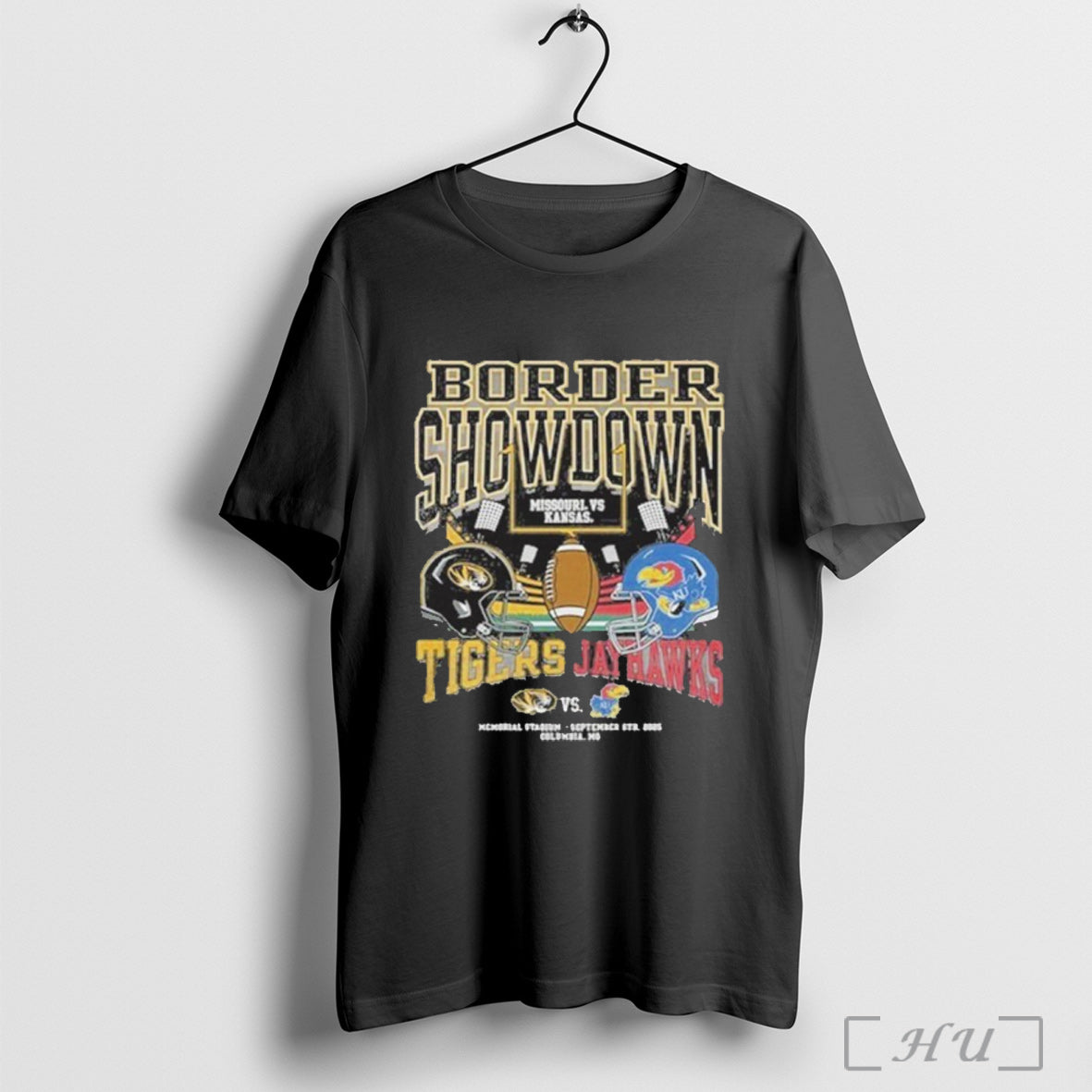 Officials Gameday Border Showdown 2025 Kansas Vs Mizzou Matchup Shirt T Shirt Unisex T-shirt, Sweatshirt, Hoodie, Long Sleeve Tee - T-Shirt, Sweatshirt, Hoodie