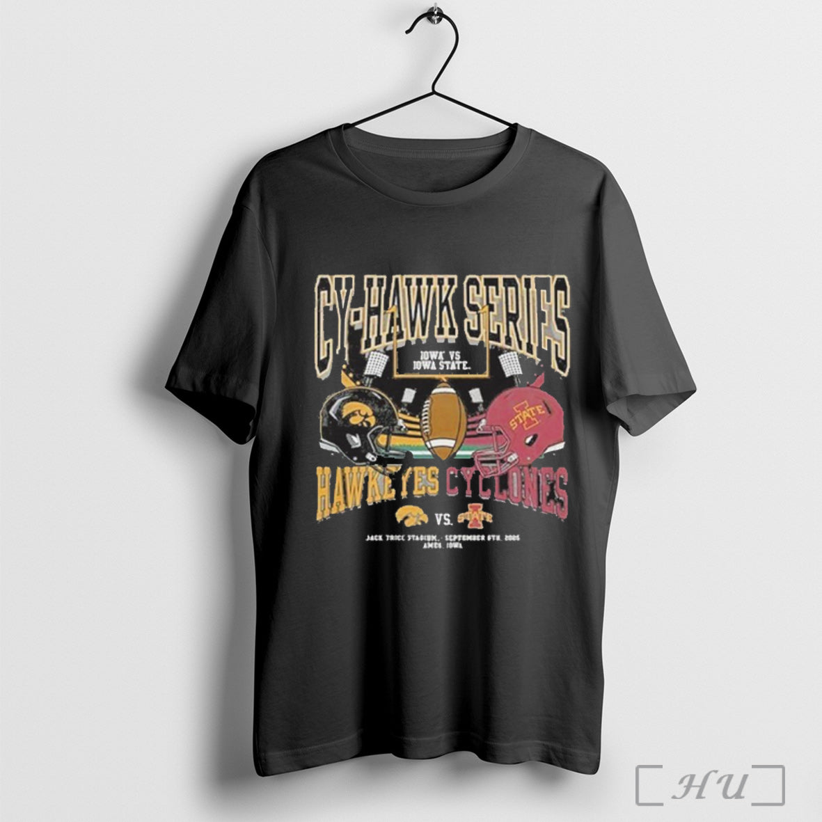 Officials Gameday Cy Hawk Series 2025 Iowa Vs Iowa State Matchup T Shirt Unisex T-shirt, Sweatshirt, Hoodie, Long Sleeve Tee - T-Shirt, Sweatshirt, Hoodie