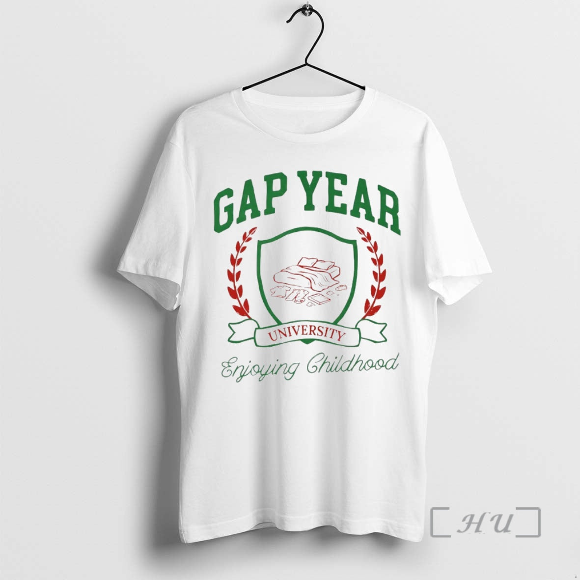 Officials Gap Year Enjoying Childhood University Logo Circle - T-Shirt, Sweatshirt, Hoodie