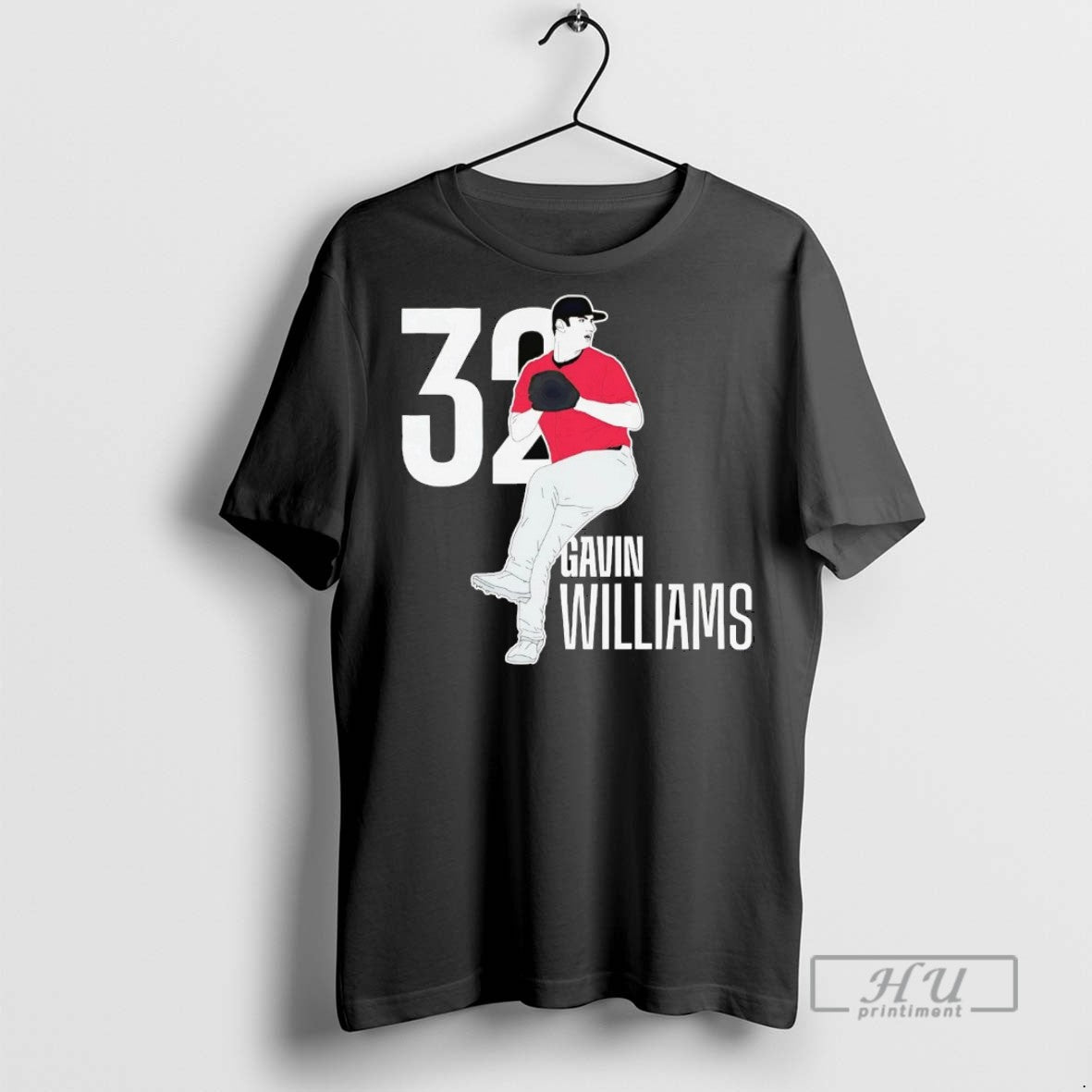 Officials Gavin Williams 32 Pitching Cleveland Guardians T Shirts Unisex T-shirt, Sweatshirt, Hoodie, Long Sleeve Tee - T-Shirt, Sweatshirt, Hoodie