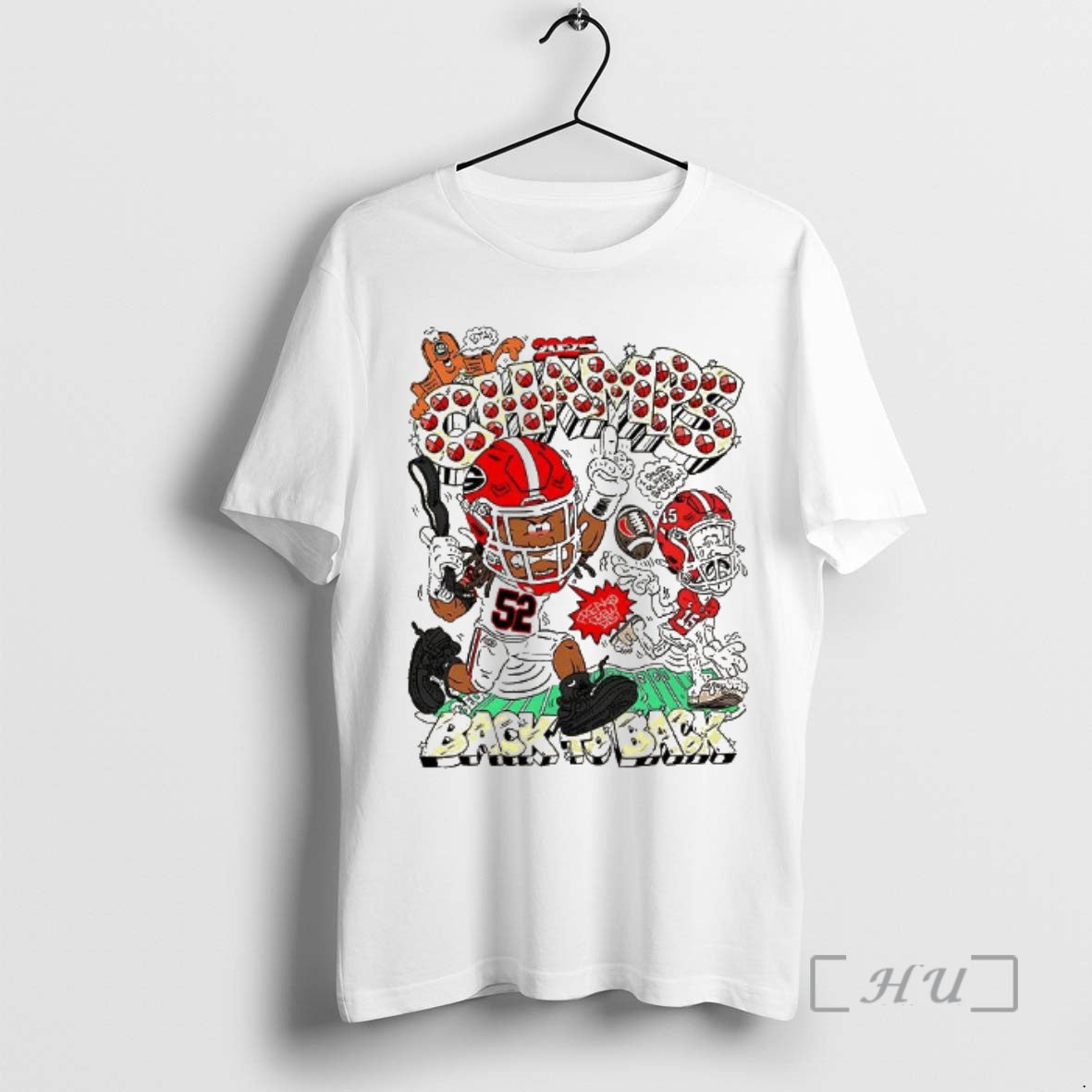 Officials Georgia Bulldogs 2025 Champs Back To Back Caricature - T-Shirt, Sweatshirt, Hoodie