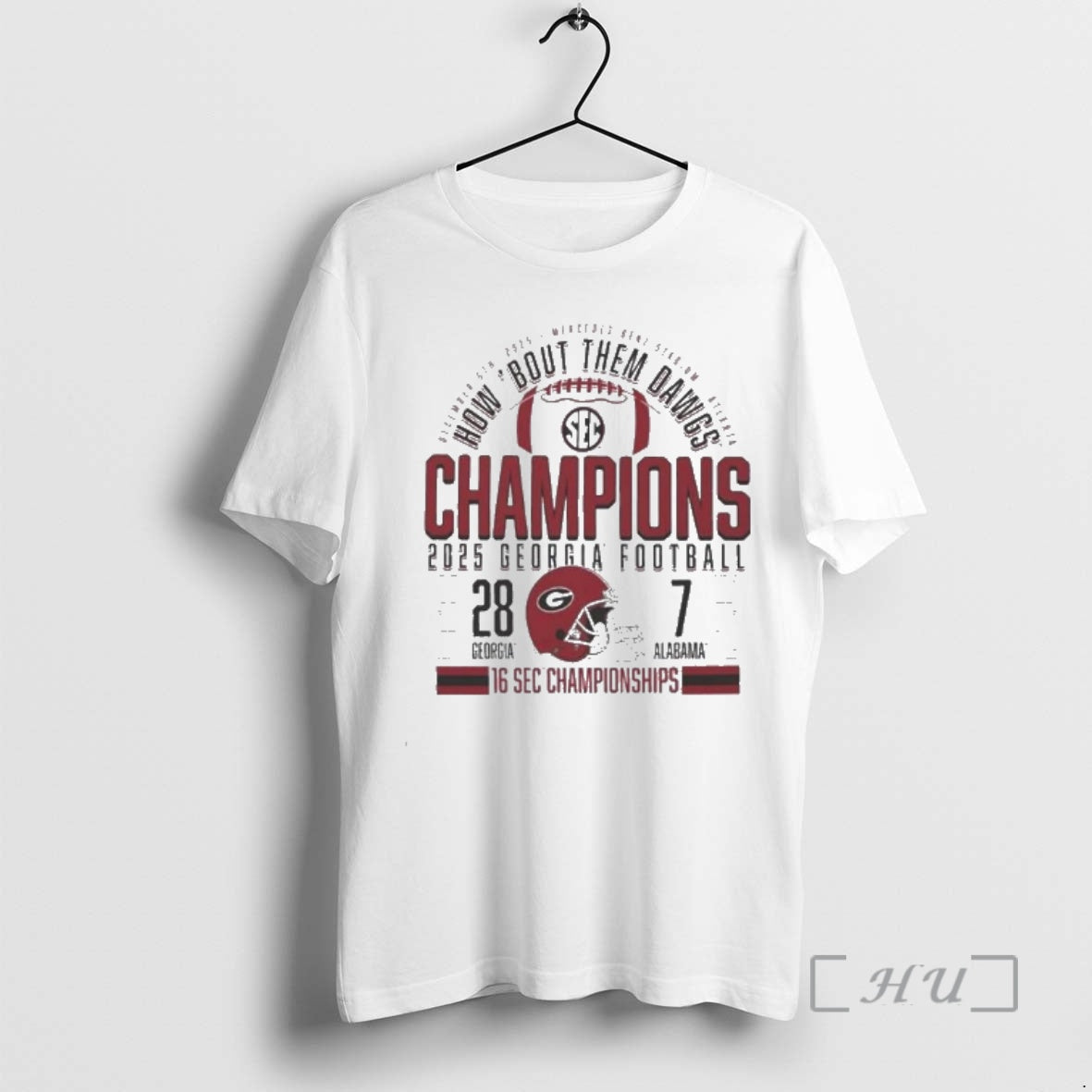 Officials Georgia Bulldogs Victory 28 7 Alabama 2025 Sec Football Champions Score Premium T Shirts - T-Shirt, Sweatshirt, Hoodie