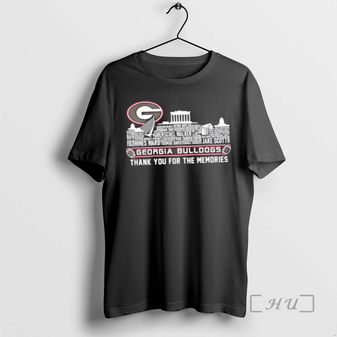 Officials Georgia Bulldogs Names City Thank You For The Memories Skyline Premium T Shirts Sweater - T-Shirt, Sweatshirt, Hoodie