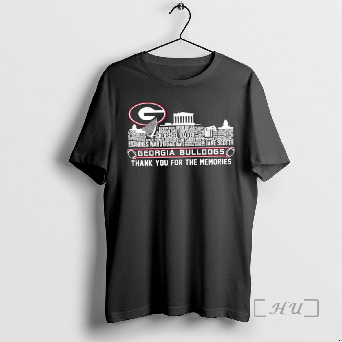 Officials Georgia Bulldogs Players Names City Skyline Thank You For The Memories Premium T Shirts - T-Shirt, Sweatshirt, Hoodie
