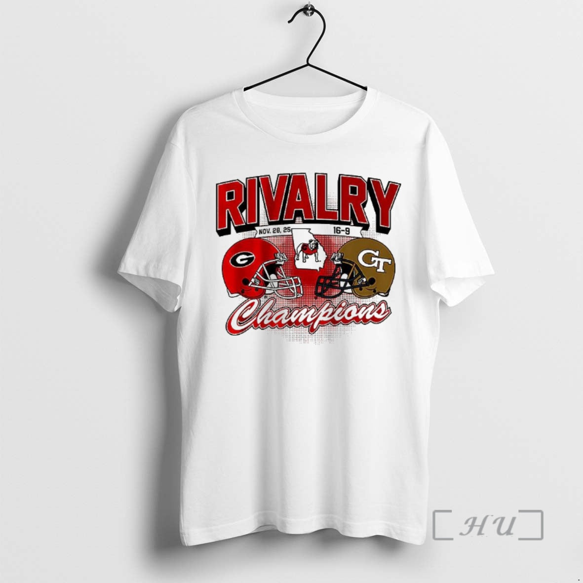 Officials Georgia Bulldogs Vs Georgia Tech Yellow Jackets Ncaa Rivalry Winner 2025 Helmet Premium - T-Shirt, Sweatshirt, Hoodie
