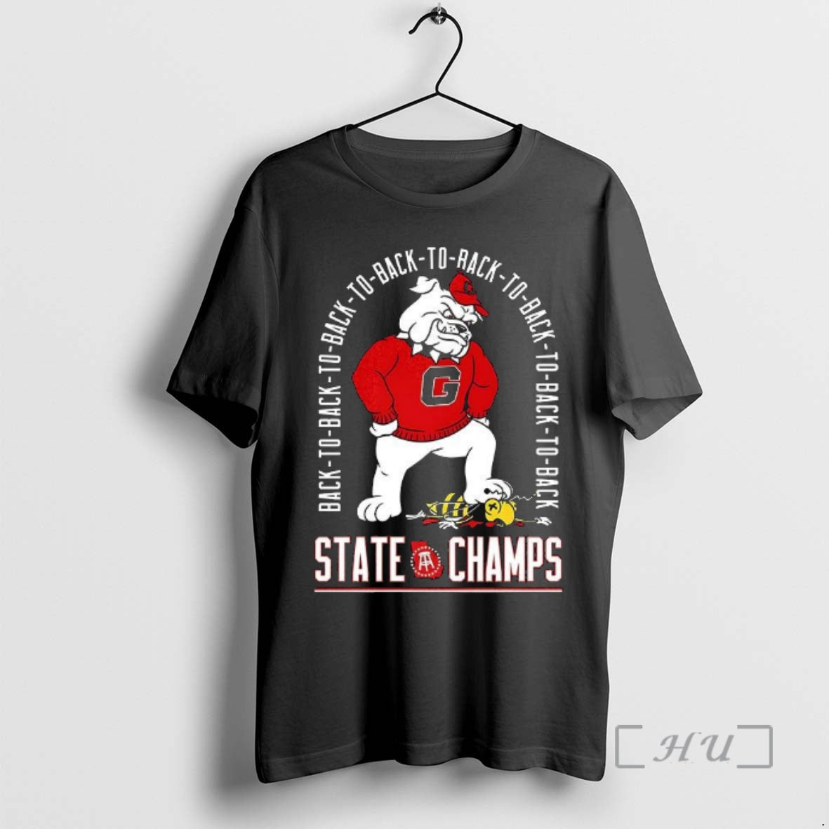 Officials Georgia Bulldogs Vs Georgia Tech Yellow Jackets Back To Back State Champs Premium - T-Shirt, Sweatshirt, Hoodie