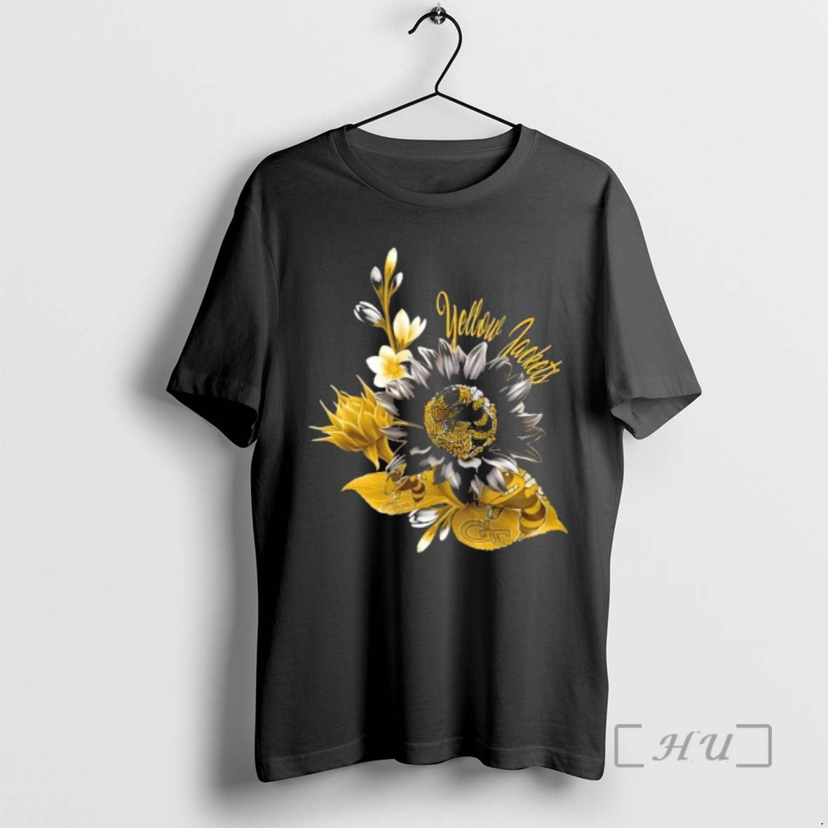 Officials Georgia Tech Yellow Jackets Football X Sunflower Floral - T-Shirt, Sweatshirt, Hoodie