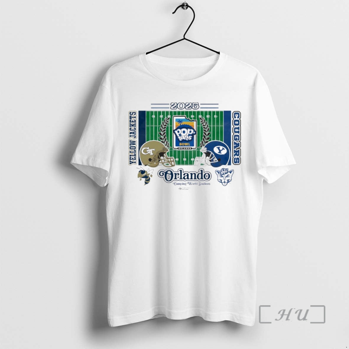 Officials Georgia Tech Yellow Jackets Vs Byu Cougars 2025 Pop Tarts Bowl Helmet Circle Premium - T-Shirt, Sweatshirt, Hoodie
