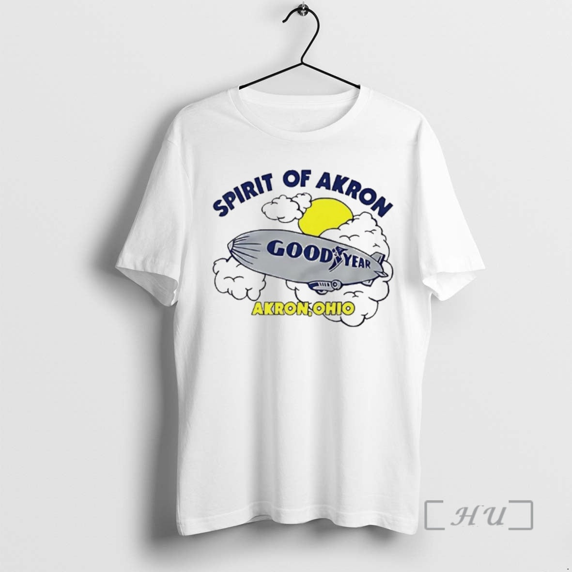 Officials Goodyear Blimp Spirit Of Akron Ohio Cartoon - T-Shirt, Sweatshirt, Hoodie