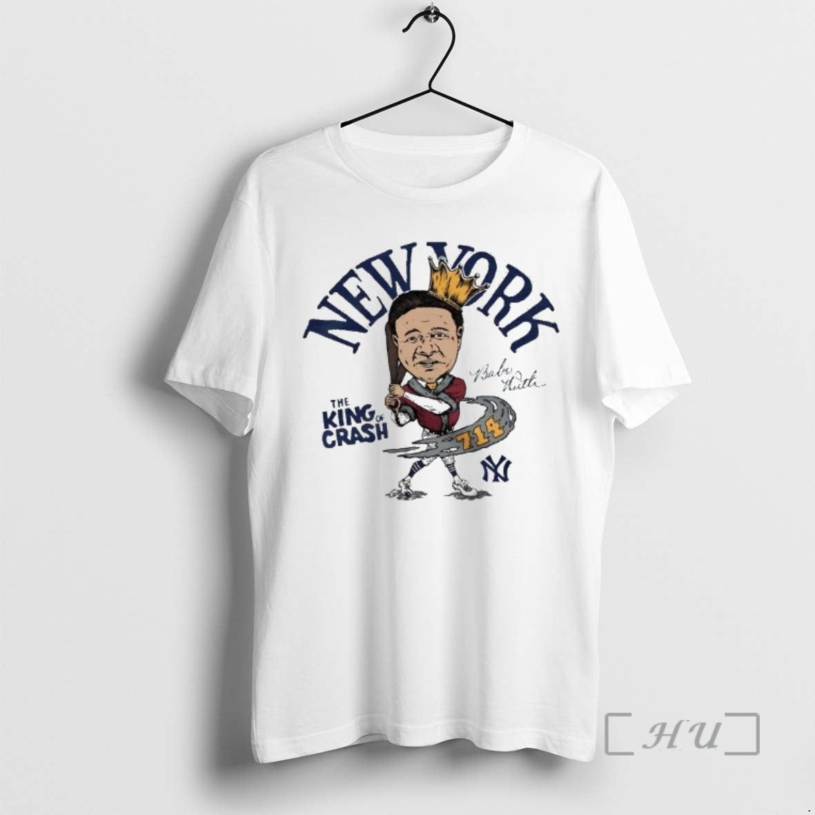 Officials Great Bambino The King Of Crash Caricature Signature - T-Shirt, Sweatshirt, Hoodie
