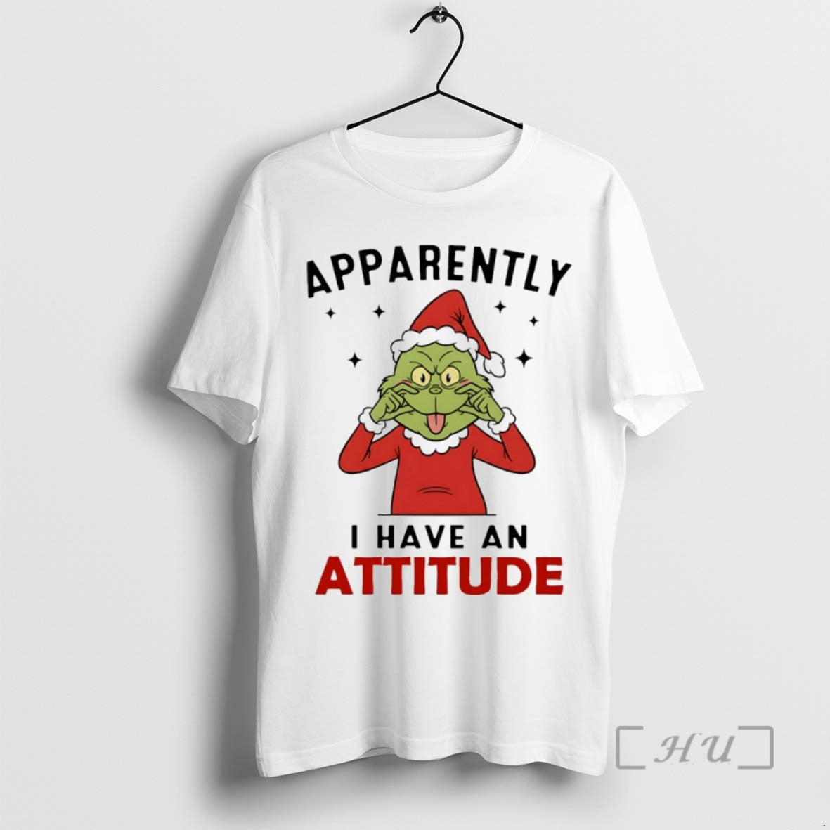 Officials Grinch Apparently I Have An Attitude Circle - T-Shirt, Sweatshirt, Hoodie